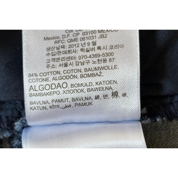 Roxy Contrast Denim Beaded Shorts Womens Size 28 Multicolor Frayed Hem Stripes - Picture 13 of 16